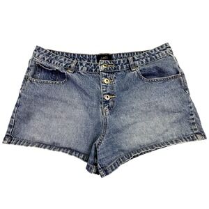 Rue 21 Shorts Women's Size 11/12 Denim Light‎ Wash Button Fly Cutoff Casual